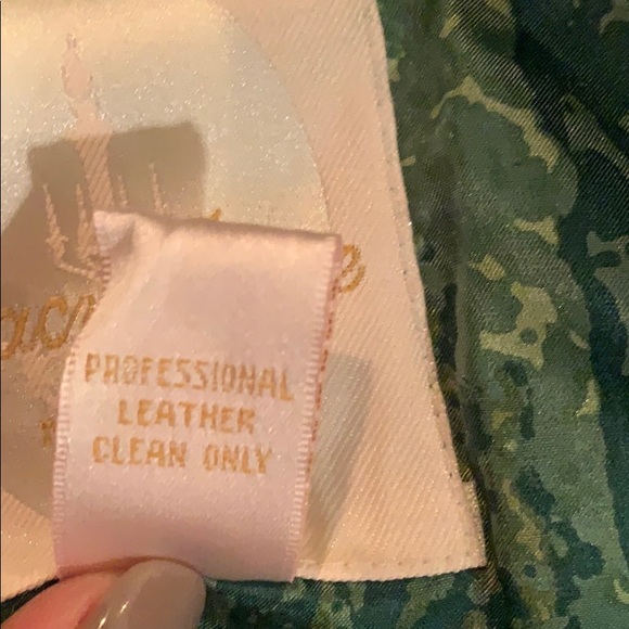 Tracy Reese crop green leather jacket - Picture 7 of 7